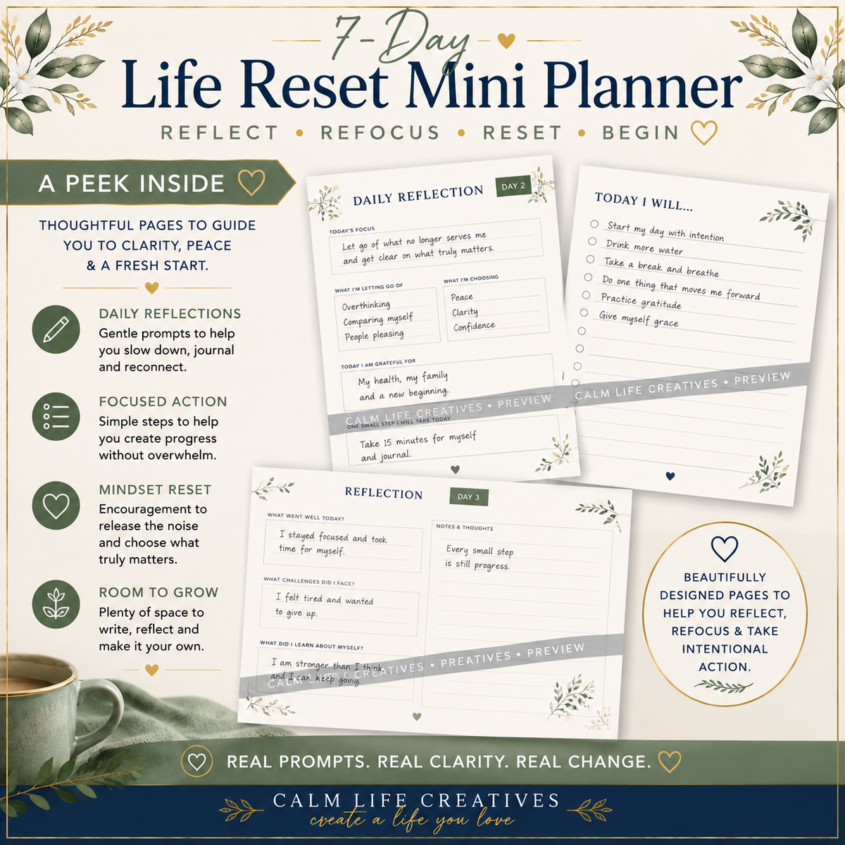 7-Day Life Reset Mini Planner