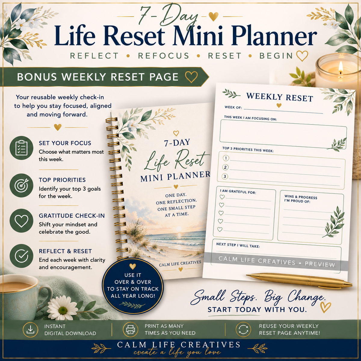 7-Day Life Reset Mini Planner